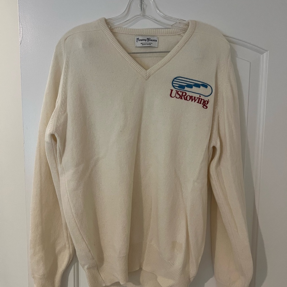 Rowing Blazers US Rowing Sweater, Ivory, Medium
